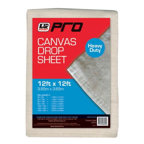 ROKSET CLOTH DROP SHEET 12 X 12 